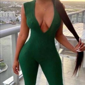 Green jumpsuit